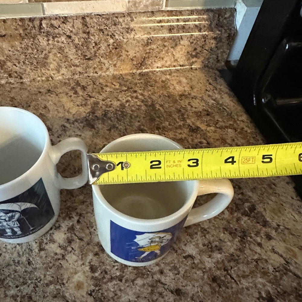 Morton Salt White and Blue Mugs Set - Picture 3 of 5